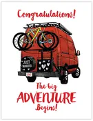 Adventure Begins Wedding Card