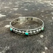 5MM Ball Bangle with Turquoise