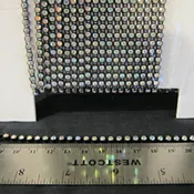 13ss Crystal AB finish in Black Banding - Rhinestone Banding