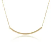 16" Necklace Gold - Bliss Bar Smooth Gold
