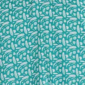 Albatross Polo - Exotic Leaves All-Over Print - White / Lagoon