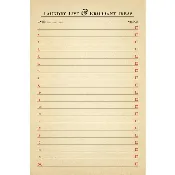 Laundry List Notepad