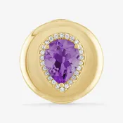 Amethyst Candy Button Pear Ring size 7