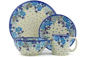Polish Pottery 10" Place Setting Pansy Dawn