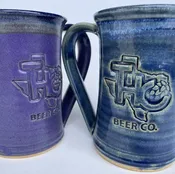 Custom Logo Beer Mug — Hill Country Pottery
