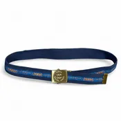 Vintage Levis Belt Mens 30 Blue Canvas Slide 1980 Olympic Games USA 80s