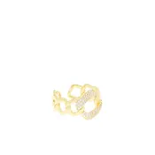 Adjustable Curb Chain Pave Ring