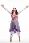 Asymmetrical Halter Top Praise Dance Tunic Dress (Final Sale)