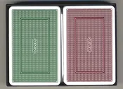 100% Plastic Playing Cards Turbo Deck Brown & Green Setup