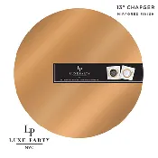 13" Bronze Round Light Weight Mirror Charger Plate