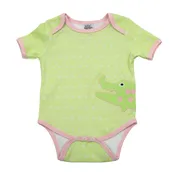 Alligator Lime Dot Onesie 0-6 Months