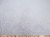 Discount Tablecloth Fabric 75 inches wide Jacquard Damask Floral Dove Gray 48DR