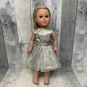 2pc Silver Dress w/ Headband