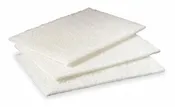 3M 00048011074450 Scouring Pad, Fiber, 9 in Lg, 6 in Wd, 1/4 in Ht, White, 60 PK