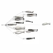 9er's Lures 6 Arm 6" Shad & Spinner Umbrella Rigs