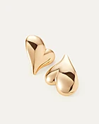 Jenny Bird Mega Art Heart Button Earrings