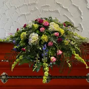 Cascading Flower Garden - Casket Cover