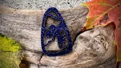 Acrylic Cutout Pendant—Raven—Midnight