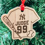 Judge "Jersey Shape" Ornament | Yankees Christmas Ornament