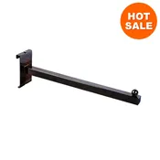12" Straight Faceout for Gridwall – Black Display Arm