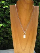 Easy Breezy Necklace with Shimmery Beige Shell Pendant