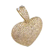 10k Gold Diamond Heart Pendant