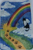 Angel Cat and Rainbow
