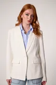 Blue Revival  HELEN BLAZER WITH REMOVABLE SHIRT INSERT- WHIPPED CREAM — The Secret Ingredient - Indianapolis