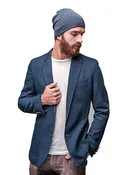 Blue Leather Jacket