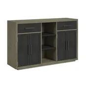Jemma Buffet in Grey and Dark Espresso