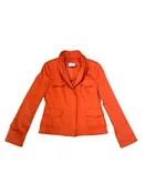 AKRIS Size 6 ORANGE BLAZER LONG SLEEVES WOOL ANGORA BLEND