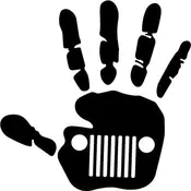 Jeep Wave Vinyl Decal Sticker for Driver Side Mirror