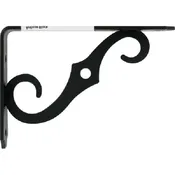 Hillman Antique Black Ornamental Shelf Brackets
