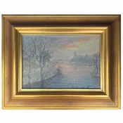 Erik Tryggelin 1878-1962, Swedish, Impressionist River View Oil on Canvas