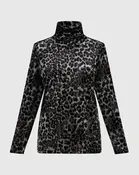 Alembika - Cut Velvet Top in Leopard