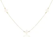 15" Choker Simplicity Chain Gold - Signature Cross Off White