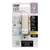 Feit T4 E11 LED Bulb Bright White 75 Watt Equivalence 1 pk