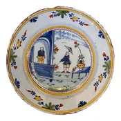 18th Century Chinoiserie Delft Charger