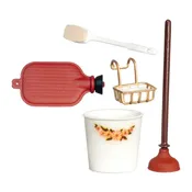 1 Inch Scale Bathroom Accessories Set Dollhouse Miniature