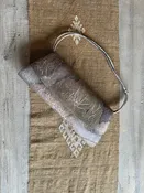 Hand Dyes Silk Leaf Print Clutch Purse
