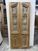 Arched Doors with Iron 42.5in x 98.5in x 1.75in #1399