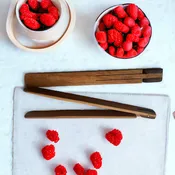 12 Inch Wooden Flipping Tongs – Handmade Wooden Kitchen Tongs for Cooking & Grilling