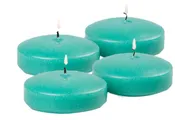3" Aqua Green Floating Candles - 4 Pack