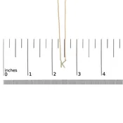 10K Yellow Gold Diamond Accent "K" Block Initial Pendant Necklace