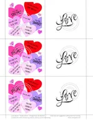 Candy Hearts Love Shaker Sheet, Vintage Hue Acetate