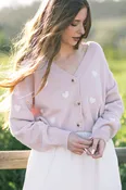 Elaine Heart Buttoned Cardigan