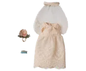 Maileg- Wedding dress, Mum mouse