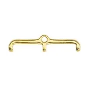 Cymbal Skafi III, 11/0 Bead Ending, 24K Gold-Plated (Qty: 2)