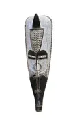 # 1212 Vintage Large  Fang Mask Elongated Face Gabon African Mask 48" H (
