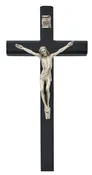 10" Black Wall Crucifix